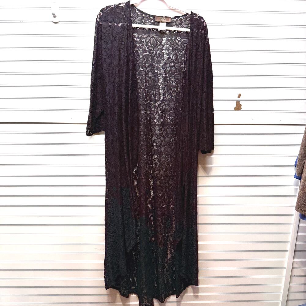 L & B Lucky & Blessed Western Lace Open Front Duster from Boot Barn Size M